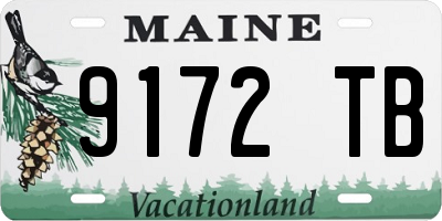 ME license plate 9172TB