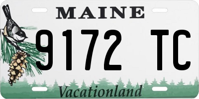 ME license plate 9172TC