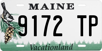 ME license plate 9172TP