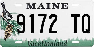 ME license plate 9172TQ