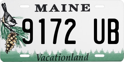 ME license plate 9172UB