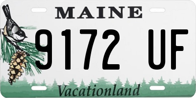ME license plate 9172UF
