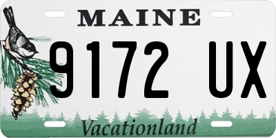 ME license plate 9172UX
