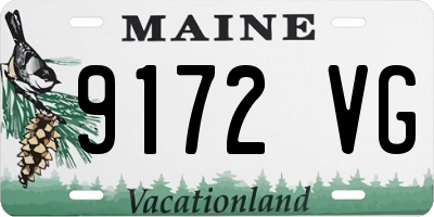 ME license plate 9172VG