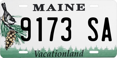 ME license plate 9173SA