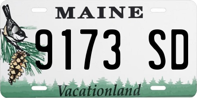 ME license plate 9173SD