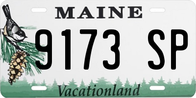 ME license plate 9173SP