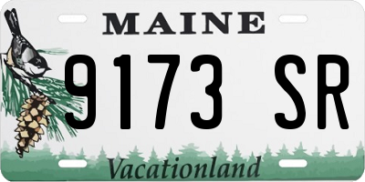ME license plate 9173SR