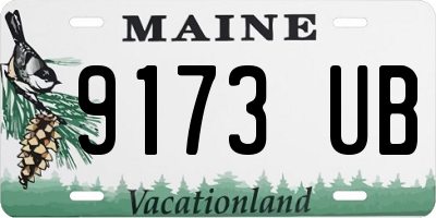 ME license plate 9173UB