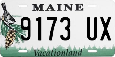 ME license plate 9173UX