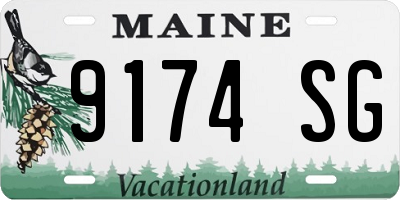 ME license plate 9174SG