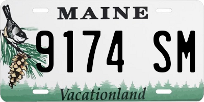 ME license plate 9174SM