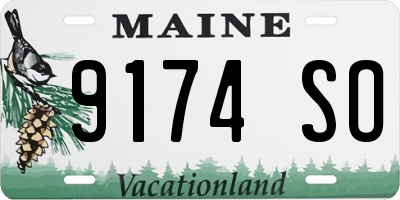 ME license plate 9174SO
