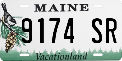 ME license plate 9174SR