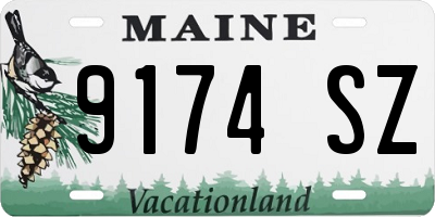 ME license plate 9174SZ