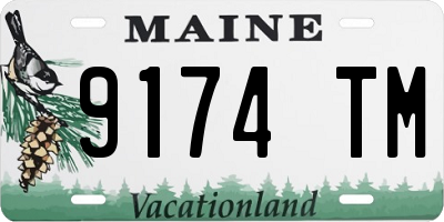 ME license plate 9174TM