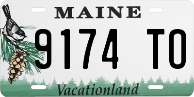 ME license plate 9174TO