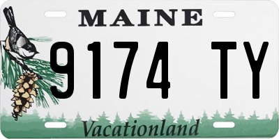 ME license plate 9174TY