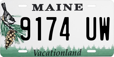 ME license plate 9174UW