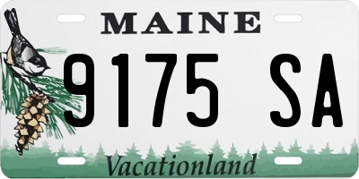 ME license plate 9175SA
