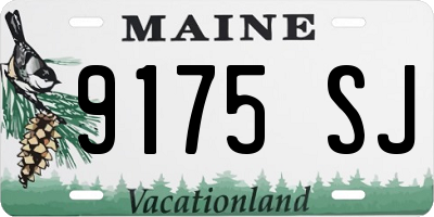 ME license plate 9175SJ