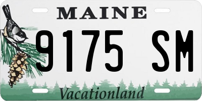 ME license plate 9175SM