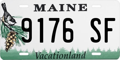 ME license plate 9176SF