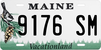 ME license plate 9176SM
