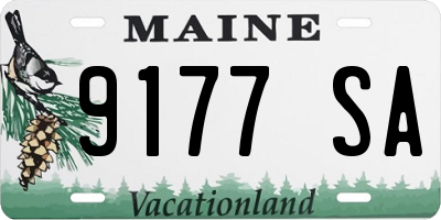 ME license plate 9177SA