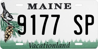 ME license plate 9177SP