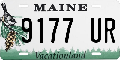 ME license plate 9177UR