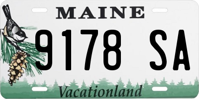 ME license plate 9178SA