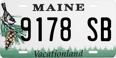 ME license plate 9178SB