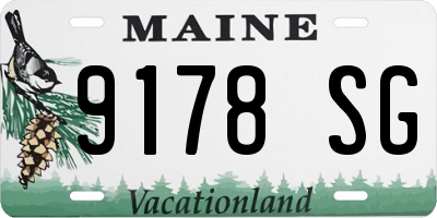 ME license plate 9178SG