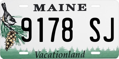 ME license plate 9178SJ