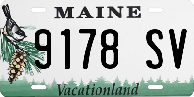 ME license plate 9178SV