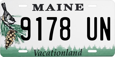 ME license plate 9178UN