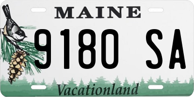 ME license plate 9180SA