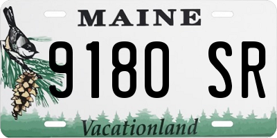 ME license plate 9180SR