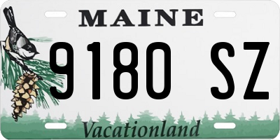 ME license plate 9180SZ