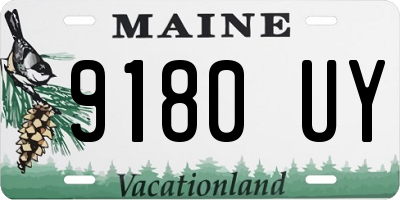 ME license plate 9180UY