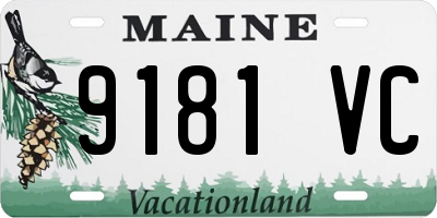 ME license plate 9181VC