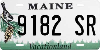 ME license plate 9182SR