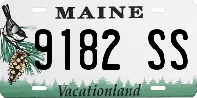 ME license plate 9182SS