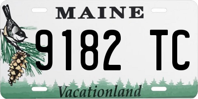 ME license plate 9182TC