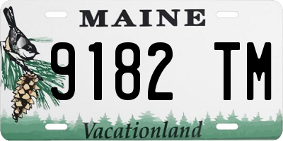 ME license plate 9182TM