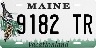 ME license plate 9182TR