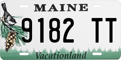 ME license plate 9182TT