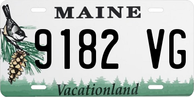 ME license plate 9182VG