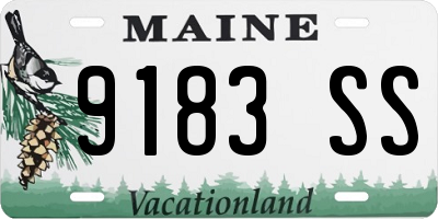 ME license plate 9183SS